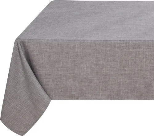 Vista 14 de Fitable - Mantel cuadrado de lino sintético resistente a las arrugas, tela neutral, para mesa de interior o exterior, para cocina o comedor