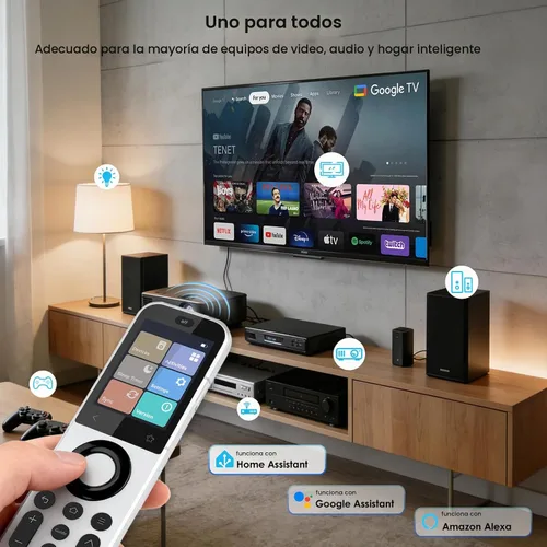 Vista 3 de SofaBaton X2 Control remoto universal con Hub y base de carga, pantalla táctil, control remoto inteligente todo en uno con actividades