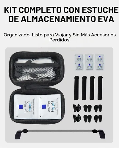 Vista 7 de Kit de accesorios para lentes inteligentes para RayBan/Oakley Meta Wayfarer/Headliner/Skyler, incluye funda de almacenamiento, 6 pares
