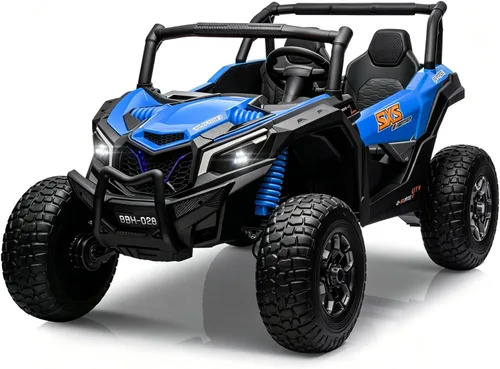 Vista 9 de MOLACHI juguetes de paseo de 24 V para niños grandes, UTV eléctrico para niños de 4 ruedas con ruedas EVA, vehículos de control remoto para niños