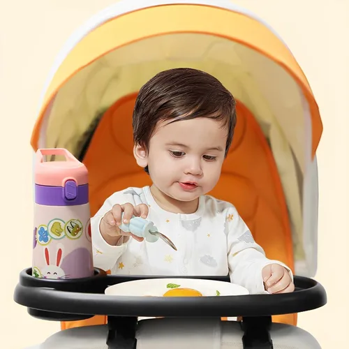 Vista 6 de Bandeja de aperitivos para cochecito Mockingbird/Baby Jogger City Mini GT2, con portavasos y soporte para teléfono
