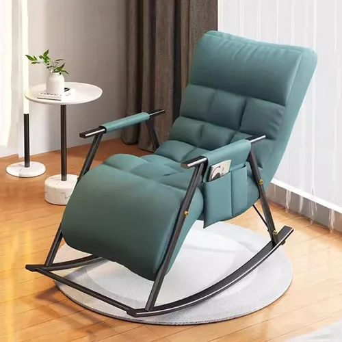 Vista 8 de Mecedora reclinable ajustable para balcón y patioSilla moderna para exteriores para sala de estar y ocio, muebles cómodos de relajación, marco