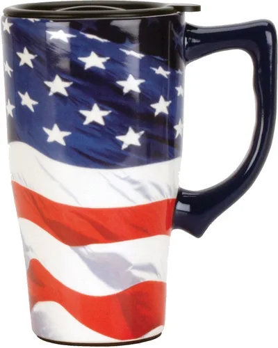 Vista 2 de Spoontiques - Tazas de viaje de cerámica - Taza de la Fuerza Aérea - Bebidas calientes o frías - Regalo para los amantes del café