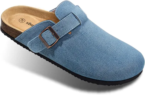Vista 11 de BULLIANT Zuecos pantuflas sandalias de enfermería zapatos de trabajo para hombres y mujeres, parte superior con forro polar + plantilla de corcho