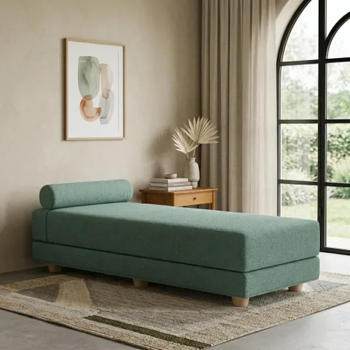 Vista 5 de Jaxx Alon Daybed - Tumbona plegable con colchón de espuma viscoelástica de primera calidad, tamaño Queen, fabricado en los Estados Unidos