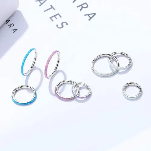 Vista 3 de Piercing para cartílago de acero quirúrgico 16G 20G CZ para tragus, hélice, tragus, caracola, rook, piercing