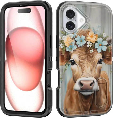 Vista 128 de Funda para iPhone Air con soporte integrado, a prueba de golpes, polvo y caídas, 3 capas, grado militar, funda protectora para iPhone Air de 6.5