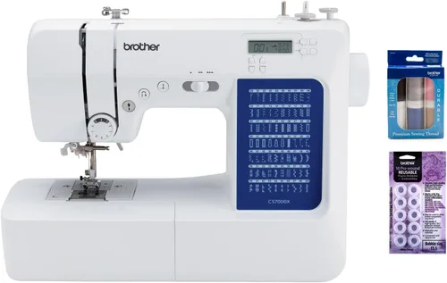 Vista 11 de Brother CS7000X Máquina de coser y acolchar computarizada, 70 puntadas integradas, pantalla LCD, mesa ancha, 10 prensatelas incluidos, blanco 70
