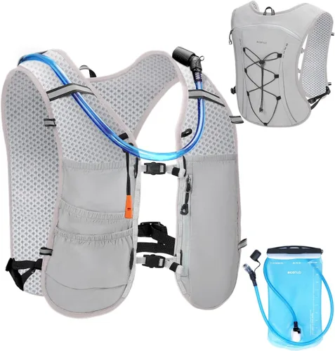 Vista 9 de ECOHUB Chaleco de Hidratación para Correr, Mochila Ligera y Transpirable con Bolsa de Agua de 2L Mochila de Día para Senderismo, Trail Running