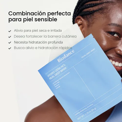 Vista 6 de BIODANCE Hydro Cera-nol - Máscara profunda real, mascarilla hidratante de hidrogel durante la noche, hidratante, reducción del enrojecimiento, calma