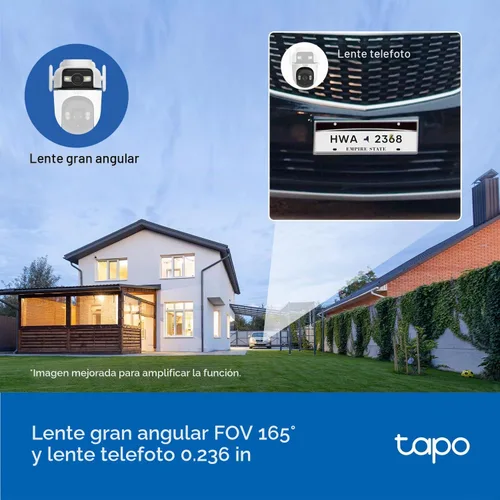 Vista 3 de Tapo 2K Outdoor Dual Lens Pan/Tilt Wireless Security Camera, C545D