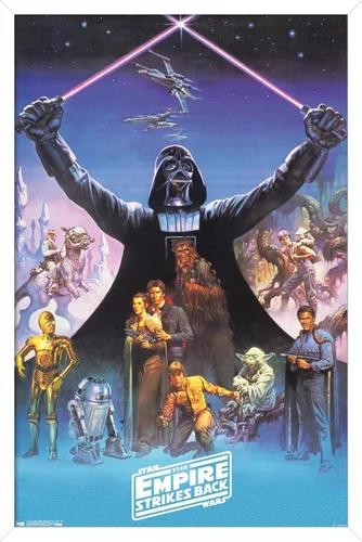 Vista 14 de Trends International Star Wars: The Empire Strikes Back 40th - Póster de pared de Darth Vader, 14.725 x 22.375 pulgadas, versión enmarcada de madera