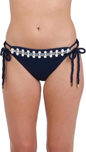 Vista 6 de La Blanca Parte inferior de bikini hipster con lazo lateral para mujer Negro/ Luces de la ciudad
