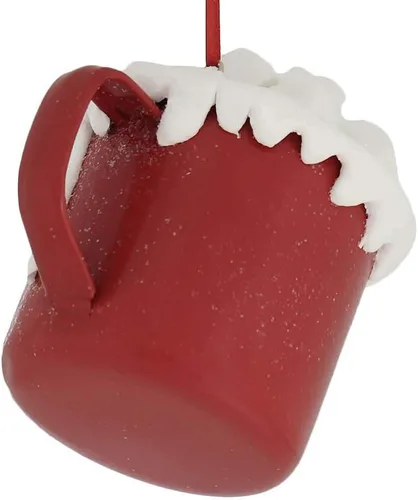 Vista 4 de Adorno de taza de chocolate caliente con malvaviscos para Navidad