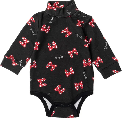 Vista 3 de Disney Minnie Mouse - Paquete de 2 mamelucos de manga larga con cuello alto y cuello alto