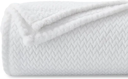 Vista 71 de NEWCOSPLAY Manta de Tiro Súper Suave Aqua Franela Sedosa Premium Fleece con Patrón de Hojas Ligera Manta de Cama para Uso en Todas las Estaciones