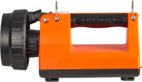 Vista 3 de Streamlight 45851 E-Spot LiteBox 1500-Lumen 110000 Candela Linterna de haz puntual recargable con carga CA/CC, correa de hombro resistente y estante