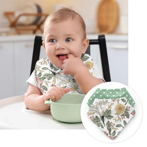 Vista 5 de Sweet Jojo Designs Juego de capas de bebé vintage floral bohemio para niña recién nacida, regalo rosa, amarillo y verde, blanco, bohemio, Shabby