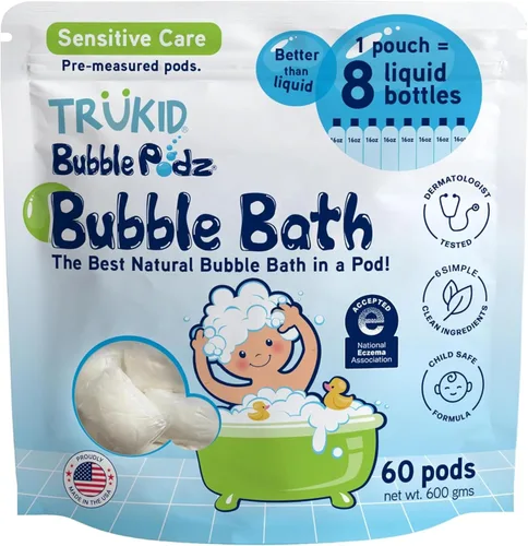 Vista 25 de TruKid Bubble Podz - Baño de burbujas para niños, niños pequeños y bebés, bomba de baño suave y refrescante sin lágrimas para piel sensible