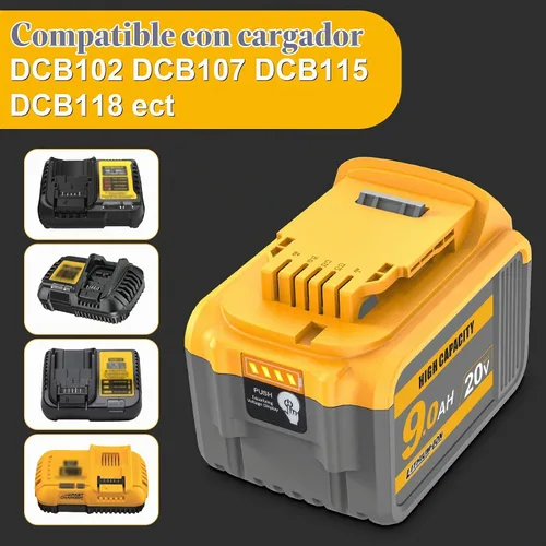 Vista 5 de waitley Batería de repuesto de 20V 9Ah compatible con herramientas Dewalt