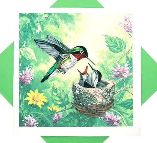 Vista 10 de Bluebirds, tarjeta de felicitación 3D, exclusiva dedicada a mano, tarjeta de felicitación de diseño para cumpleaños, día de San Valentín, día