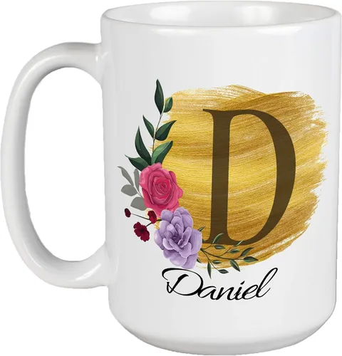 Vista 20 de Taza de café personalizada para tus amigos y familiares con inicial y nombre, regalo para todas las ocasiones, cumpleaños, Navidad, regalo de Acción
