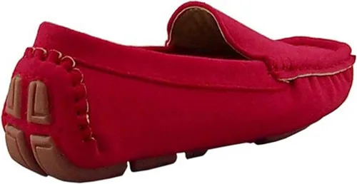Vista 5 de Mocasines de piel de ante para niñas y niños, zapatos casuales para barco, zapatos de vestir, zapatos planos Oxford