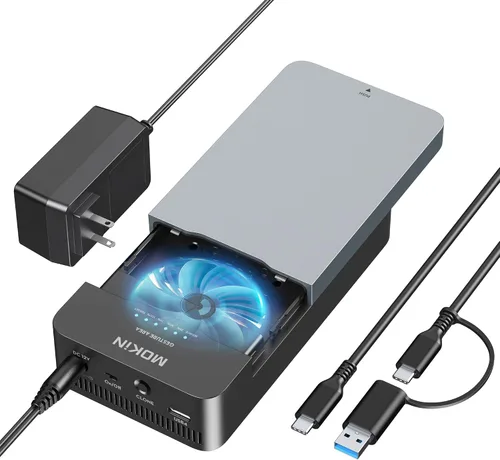 Vista 9 de Carcasa M.2 NVMe, carcasa SSD M.2 de 40 Gbps compatible con M4/Pro/Max MacBook Mac Mini, compatible con SSD tamaño 2230/2242/2260/2280 B+M M-Key