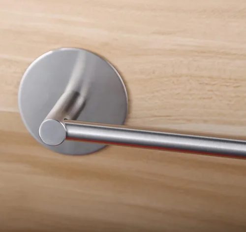 Vista 5 de Toallero de acero inoxidable SUS304 para baño, resistente 3M, barra de toalla de mano autoadhesiva resistente para montaje en pared, toallero