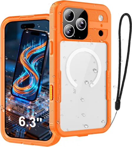 Vista 19 de Funda impermeable para iPhone 17, certificada IP68, grado militar a prueba de golpes y polvo para iPhone 17 (6.3" 2025), compatible con MagSafe Negro