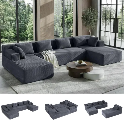Vista 27 de MONVANE Sofá cama convertible de 55.5 pulgadas, sofá cama 2 en 1 sin hueso con bolsillo de almacenamiento, cómodo sofá de asiento profundo