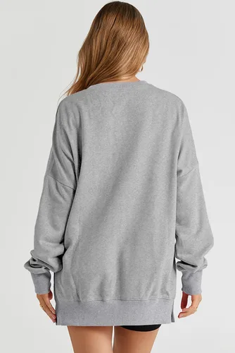 Vista 179 de SHEWIN Sudadera casual de manga larga con cuello redondo para mujer, ligera, holgada