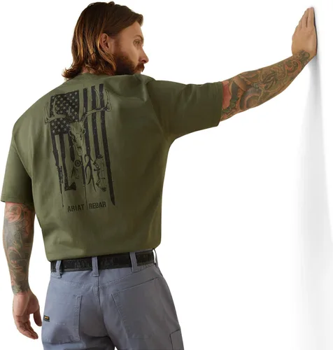 Vista 2 de ARIAT Rebar Cotton Strong American Outdoors Camiseta