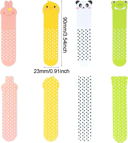 Vista 2 de Honbay 40 mini limas de uñas con patrón de animales lindos pulidores de uñas, tableros de esmeril, herramienta de afilado de uñas de doble cara