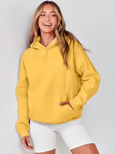 Vista 90 de ANRABESS - Sudaderas con capucha para mujer, sobre talla, de vellón de manga larga, modelo de 2024, para otoño
