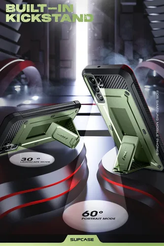 Vista 4 de SUPCASE Funda para Samsung Galaxy S22 con soporte (Unicorn Beetle Pro), [clip de cinturón integrado] Resistente de cuerpo completo de doble capa