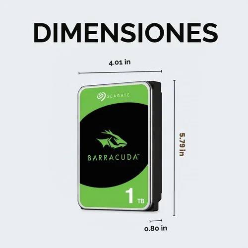 Vista 2 de Seagate BarraCuda ST1000LM048 - Disco duro interno de 1 TB, SATA de 2,5 pulgadas, 6 Gb/s, 5400 RPM, caché de 128 MB para PC y portátil