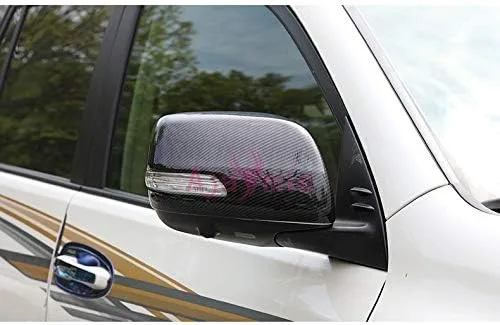 Vista 7 de Para Toyota Land Cruiser 150 Prado FJ150 2010-2018 Fibra de Carbono Color Puerta Espejo Cubierta Vista Trasera Superposición Trim Car-Styling Prado