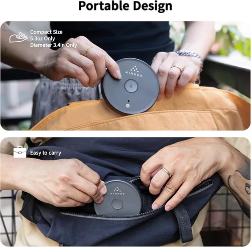 Vista 6 de AIRHUG Micrófono USB Sin Altavoz, Micrófono de Escritorio para Computadora, Botón de Silencio con Indicador LED, Reducción de Ruido AI, Condensador