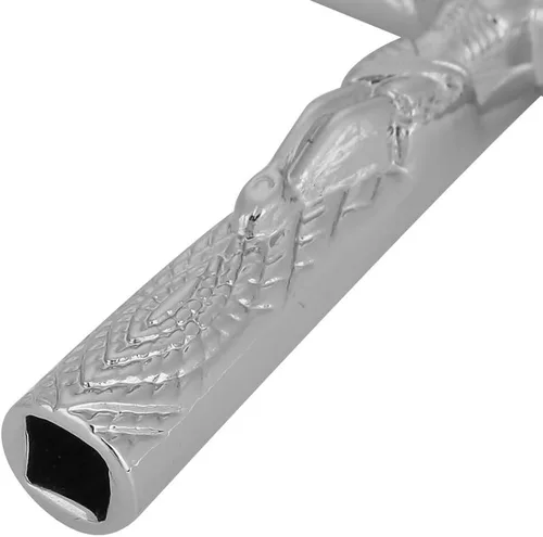 Vista 9 de Collar de llave de afinación de piel con cabeza de tambor de metal de 0.236 in