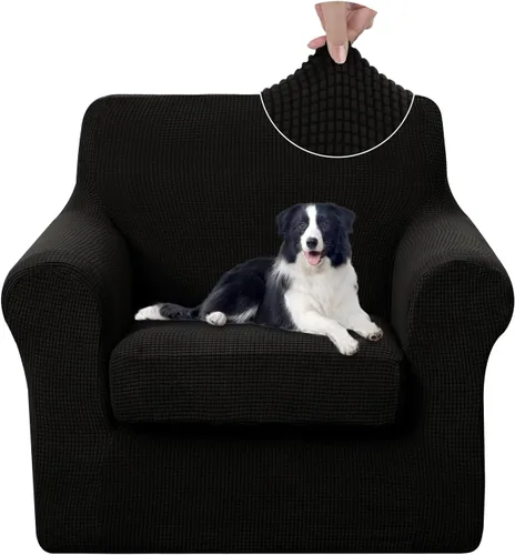 Vista 76 de U-NICE HOME Funda elástica para sofá de 3 piezas, funda de sofá lavable con cojín de asiento individual para sofá de 2 cojines, apta para mascotas