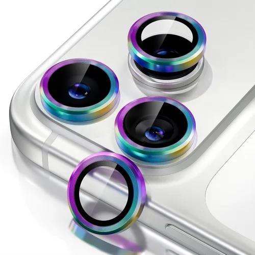 Vista 62 de Misea Compatible con iPhone 16 Pro/iPhone 16 Pro Max, protector de lente de cámara de vidrio templado Ultra-HD, protector de pantalla de anillo Negro