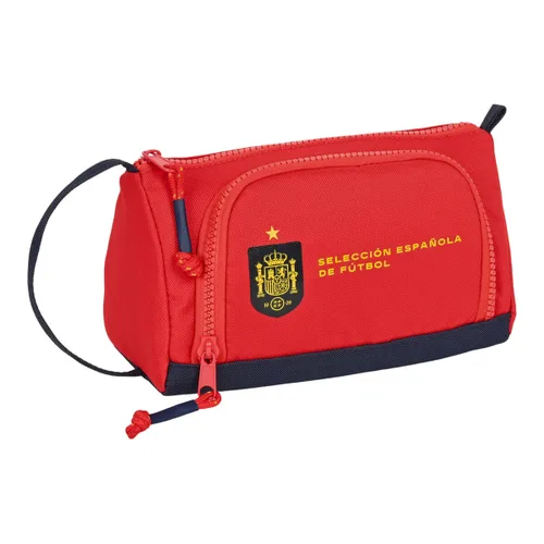 Vista 2 de Estuche Escolar RFEF Azul Rojo 20 x 11 x 8.5 cm