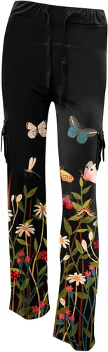 Vista 6 de Pantalones palazzo de cintura alta para mujer, pantalones de yoga elegantes, acampanados, elásticos, para entrenamiento, corte de bota, pantalones