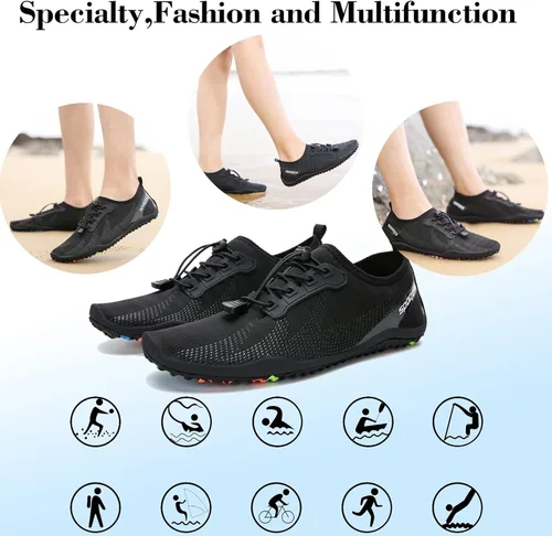 Vista 6 de Chaoslook Zapatos de agua para hombre y mujer de secado rápido zapatos de natación descalzos zapatos de agua para buceo surf piscina playa caminar