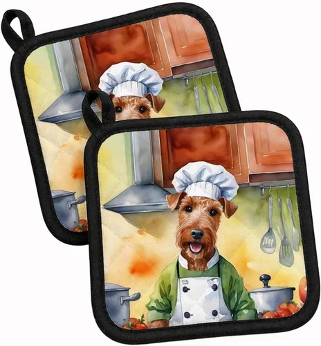Vista 19 de Caroline's Treasures Coton de Tulear El Chef Par de Agarraderas de Ollas de Cocina Resistentes al Calor Juegos de Agarraderas de Ollas Almohadillas
