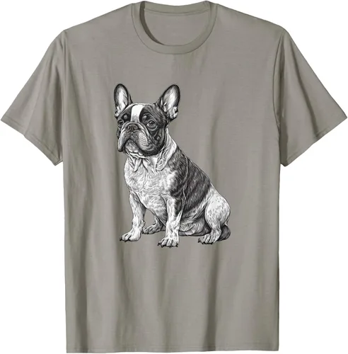 Vista 19 de Divertida camiseta francesa Bulldog francés en blanco y negro, Negro