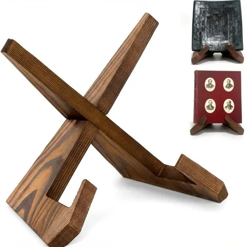 Vista 11 de KINGDOM SOLUTIONS Made in USA - Paquete de 2 caballetes acrílicos ajustables – Soporte para platos – Soporte resistente para libros de arte