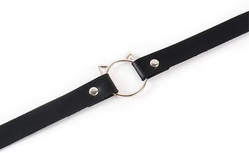 Vista 7 de TIDOO Gargantilla negra gótica, collar de cuero lindo, gargantilla de corazón sexy, gargantilla punk con púas para mujer