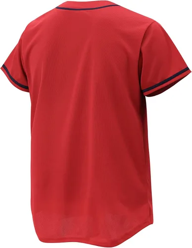 Vista 3 de Camiseta de béisbol para hombres y mujeres, camisas de béisbol para camisa con botones personalizados, uniformes deportivos hipster hip hop